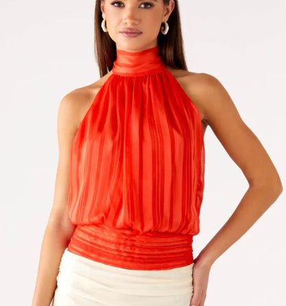Women's Y2K Halter Top – Sleeveless Backless Summer Tank Top for Casual, Party & Streetwear Fashion