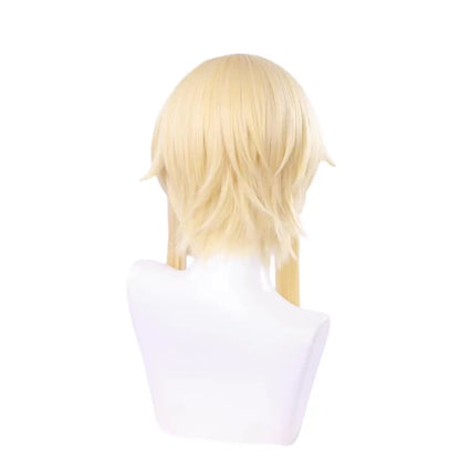 Genshin Impact Lumine Cosplay Wig | Light Blonde Synthetic Hair Wig for Halloween, Party & Anime Costume