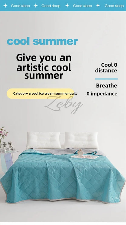 Manta Refrescante de Verano – Colcha Ligera y Transpirable para Cama con Comodidad de Aire Acondicionado