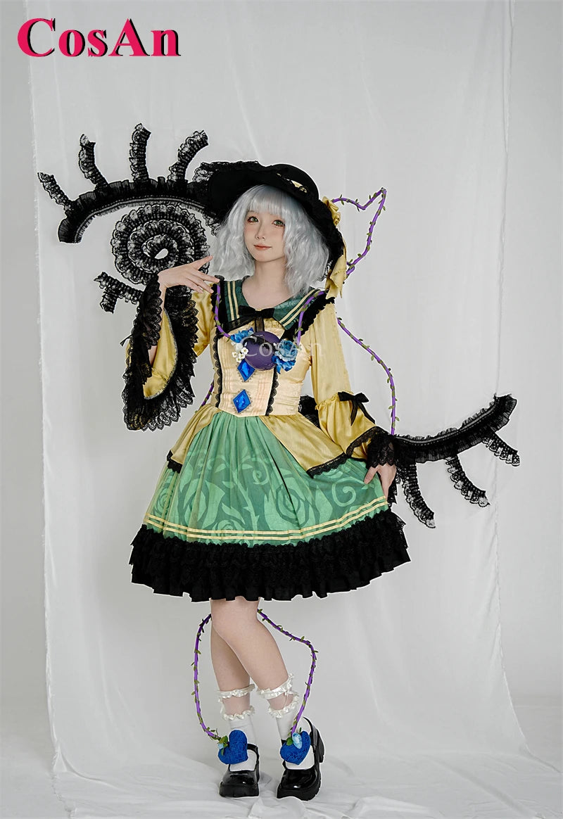 Touhou Project Komeiji Koishi Cosplay Costume Dress – Elegant Sweet Formal Outfit for Game Cosplay, Party, Halloween & Roleplay Wear