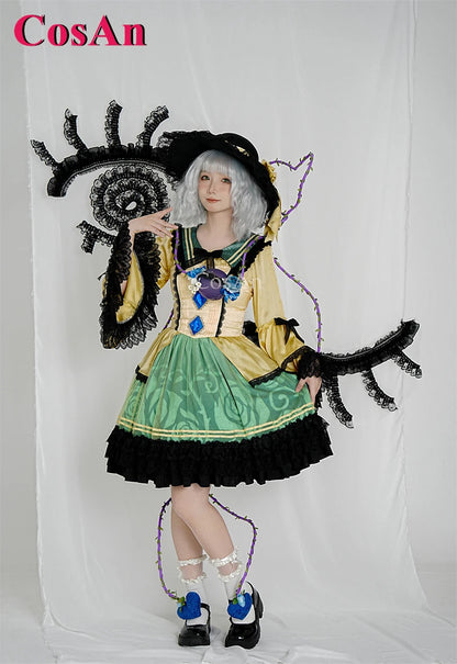 Touhou Project Komeiji Koishi Cosplay Costume Dress – Elegant Sweet Formal Outfit for Game Cosplay, Party, Halloween & Roleplay Wear