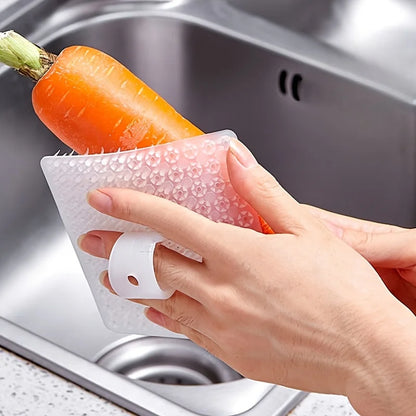 1/3PCS Multi-Purpose Fruit & Vegetable Cleaning Brush – Soft-Bristle Reusable Kitchen Scrub Brush for Potatoes, Carrots, Apples & Produce