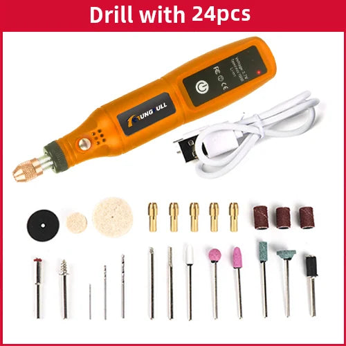 Mini Rotary Tool USB Engraver – Rechargeable Cordless Grinder Drill for DIY Carving, Polishing & Crafts