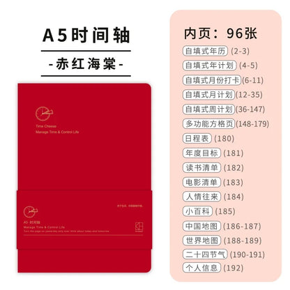 Kinbor Undated Weekly Planner – Portable Daily, Monthly & Schedule Journal Notebook