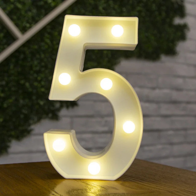 Alphabet & Number LED Night Lights – Personalized Letter Lamps for Birthday Parties, Weddings, Bedrooms, Wall Decor & Home Decorations