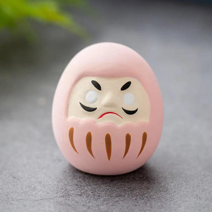 Japanese Daruma Doll Figurine – Traditional Ceramic Lucky Fortune Charm, Miniature Home Decor Ornament & Cultural Gift