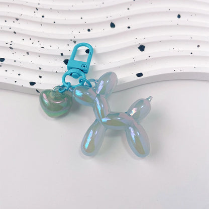 Cute Acrylic Balloon Dog Keychain – Cartoon Y2K Bag Pendant for Women & Couples, Car Key Chain, Jewelry Gift & Decorative Accessory