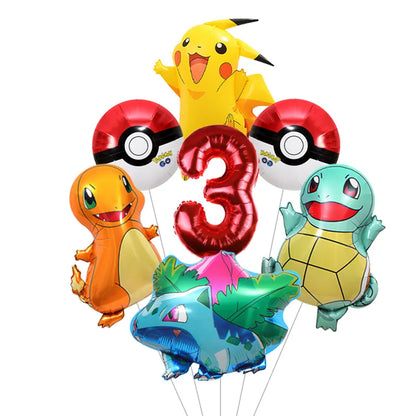 Cartoon Pikachu Shaped Foil Balloons – Aluminum Film Balloons for Indoor & Outdoor Party Decorations