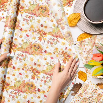20/50PCS Thanksgiving Maple Leaf Tissue Paper – Autumn Gift Wrapping & DIY Packing Paper for Birthday, Wedding, Party & Holiday Supplies