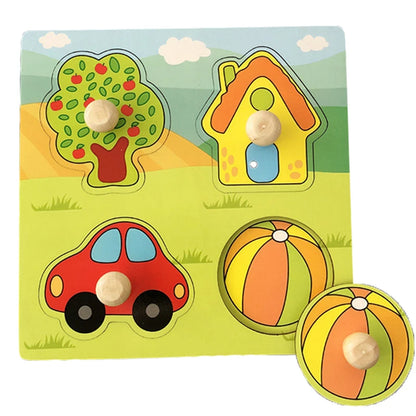 Jouet de puzzle en bois Montessori pour bébé – Jeu d'apprentissage éducatif pour les tout-petits de 1 à 3 ans, activité de développement cérébral d'association de formes pour enfants, cadeau d'anniversaire et jouet d'apprentissage précoce
