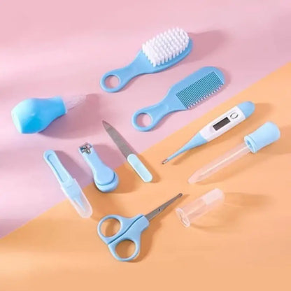 6/10PCS Baby Healthcare & Grooming Kit Newborn Essentials with Nail Clipper, Hair Brush, Toothbrush & Teether