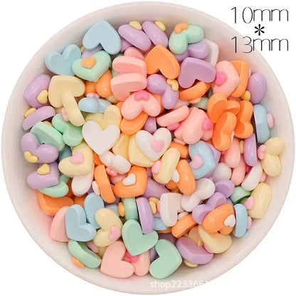 30/300pcs Mini Breloques en Résine Bonbon Fleur Amour – Mignons Accessoires de Bricolage pour Nail Art, Barrettes à Cheveux, Scrapbooking, Bijoux Faits Main et Projets Créatifs pour Enfants