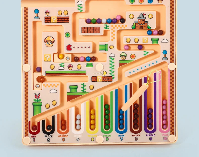 Labyrinthe Magnétique – Jeu Éducatif Avancé pour Enfants, Activité d'Apprentissage des Mathématiques et de Développement Cognitif, Entraînement de l'Intelligence Visuelle, Casse-tête Manuel