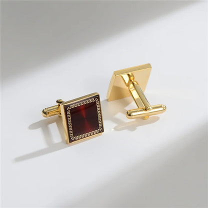 Luxury Copper Cufflinks for Men – Round & Square Shirt Cuff Links for Wedding, Business & Formal Wear | Men's Fashion Accessories Gift