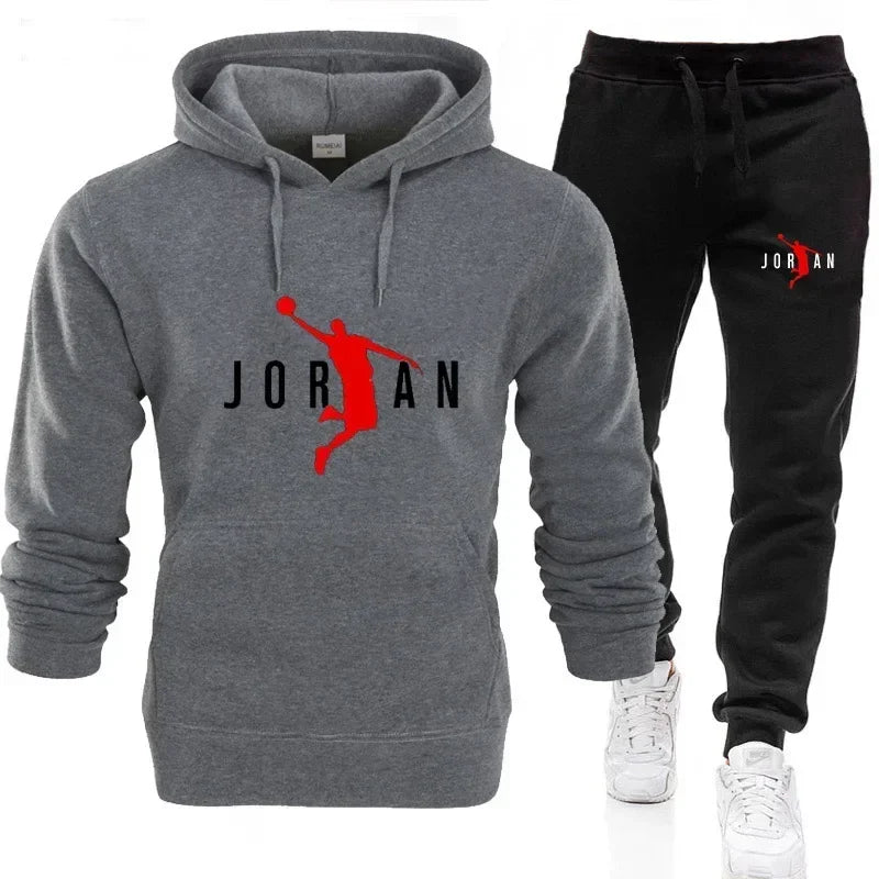 Ensemble de survêtement 2 pièces pour homme – Sweat à capuche et pantalon de jogging, tenue de sport décontractée, mode automne-hiver, tailles S-3XL