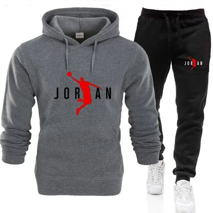 Ensemble de survêtement 2 pièces pour homme – Sweat à capuche et pantalon de jogging, tenue de sport décontractée, mode automne-hiver, tailles S-3XL