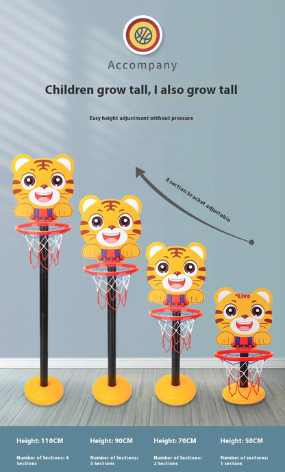 Children’s Version Vertical Adjustable Lifting Basketball Rack – Outdoor & Indoor Sports Cartoon Rebound Parent-Child Interactive Toy