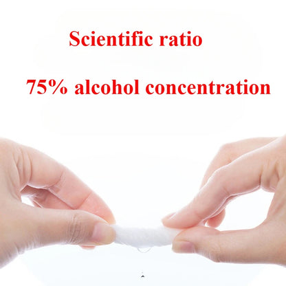 Toallitas desinfectantes portátiles con 75% de alcohol – Envasadas individualmente para teléfonos, vajillas, pasamanos públicos, uñas, inodoros y uso higiénico diario