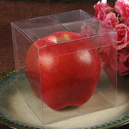 50 Boîtes cadeaux transparentes en PVC pour bougies, dragées, bonbons et emballages cadeaux de fête (5 × 5 × 5 cm)