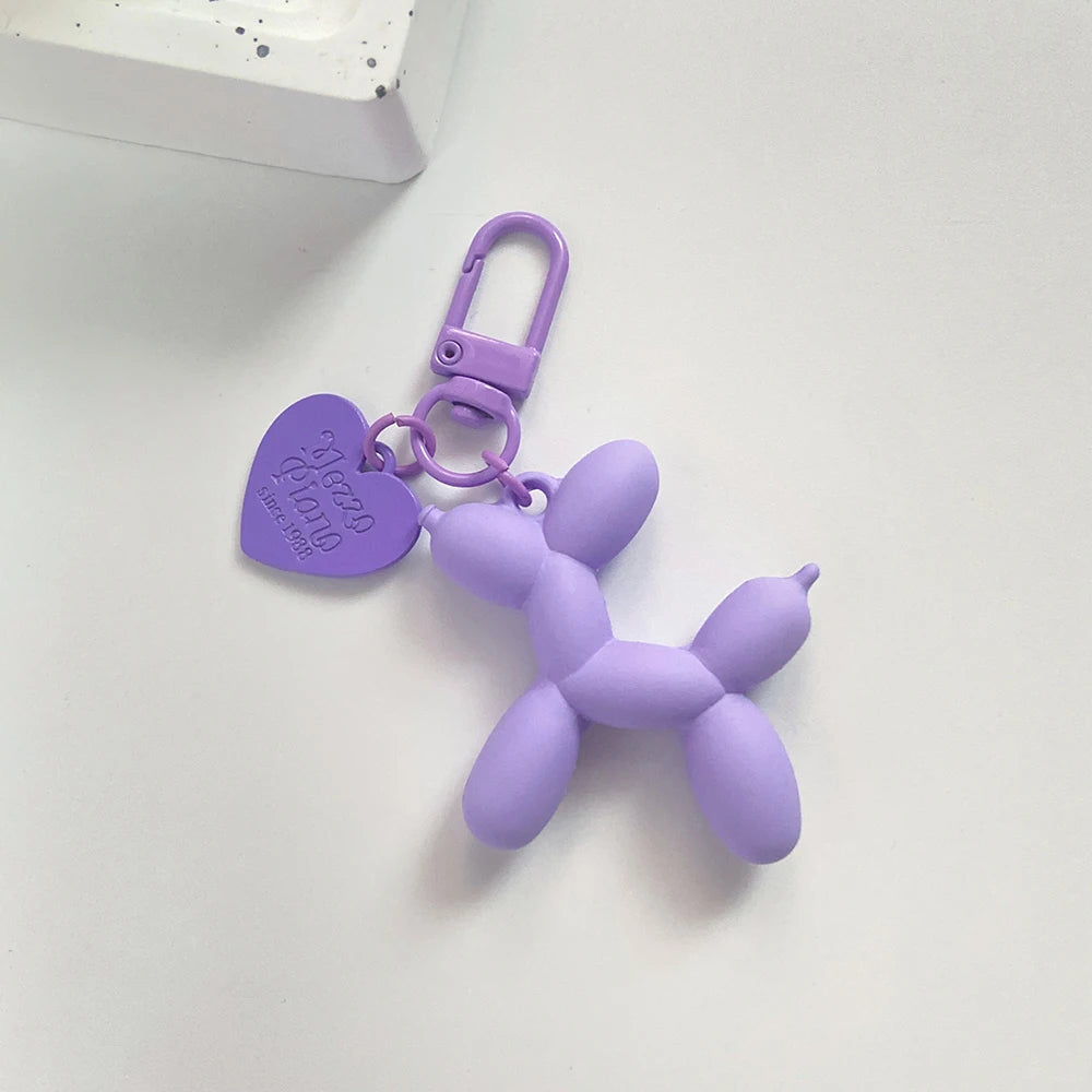 Cute Acrylic Balloon Dog Keychain – Cartoon Y2K Bag Pendant for Women & Couples, Car Key Chain, Jewelry Gift & Decorative Accessory