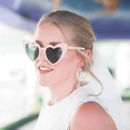 Bachelorette Party Heart Sunglasses – Wedding Shower Decoration Glasses for Bride & Bridesmaids | Hen Party Favors & Bridal Gifts
