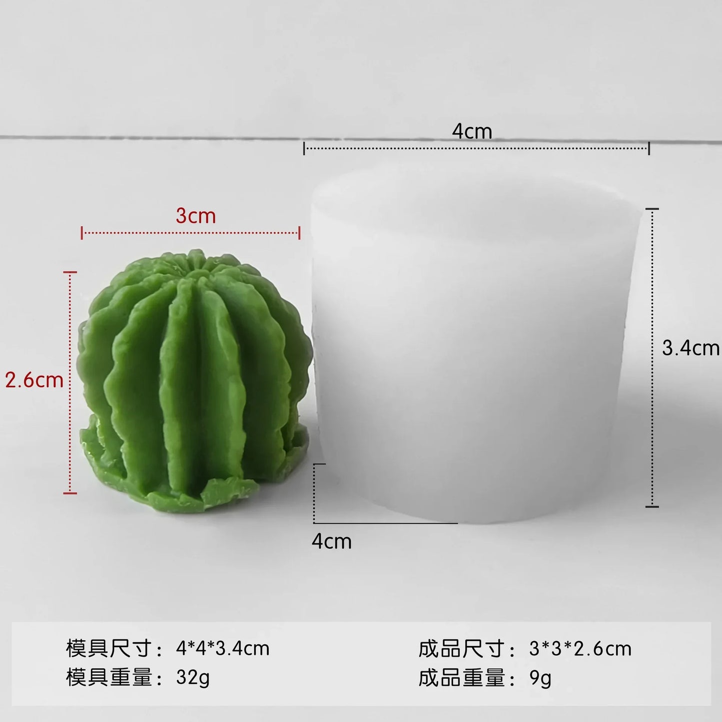 Molde de Silicona para Velas de Aromaterapia con Diseño de Cactus DIY – Molde de Plantas Suculentas para Velas Hechas a Mano de Cera de Soja, Manualidades de Resina, Adornos de Yeso y Proyectos DIY de Decoración del Hogar