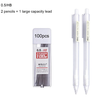 Mines de crayon mécanique 2B/HB – Recharges de graphite de 0,5 mm et 0,7 mm pour l'écriture, le dessin, l'esquisse, les fournitures scolaires et de bureau