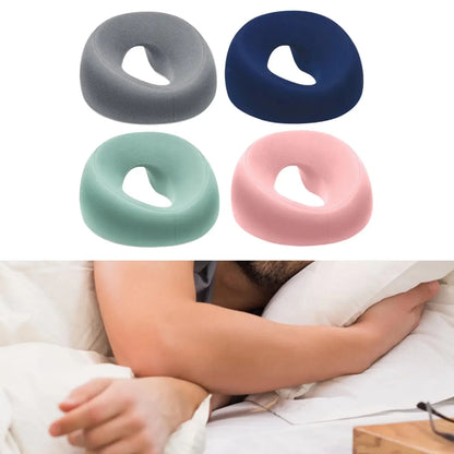Almohada boca abajo – Almohada de siesta de espuma viscoelástica para escritorio, cojín ergonómico para dormir boca abajo, reposacabezas cómodo para el descanso en la oficina, mesa de masaje, salón de belleza y relajación en el hogar