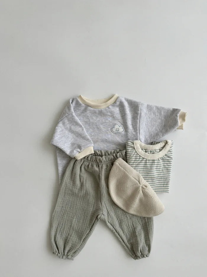 Pantalones de Bebé de Algodón Orgánico – Pantalones Suaves de Muselina Estampados para Recién Nacidos y Niños Pequeños, Parte de Abajo Informal y Adorable para Usar en Primavera, Verano, Otoño e Invierno