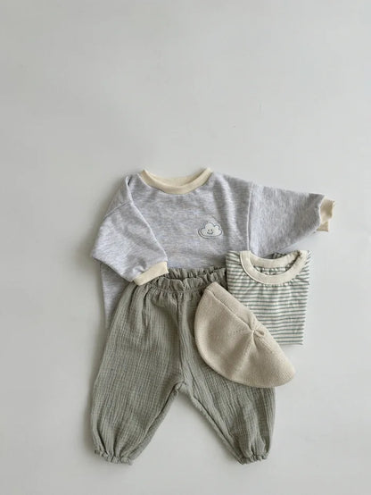 Pantalones de Bebé de Algodón Orgánico – Pantalones Suaves de Muselina Estampados para Recién Nacidos y Niños Pequeños, Parte de Abajo Informal y Adorable para Usar en Primavera, Verano, Otoño e Invierno