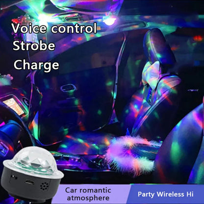 Mini RGB Car Stage Light – 3W Portable LED Effect Lamp with Rechargeable Laser Light for Disco, Parties & Holidays
