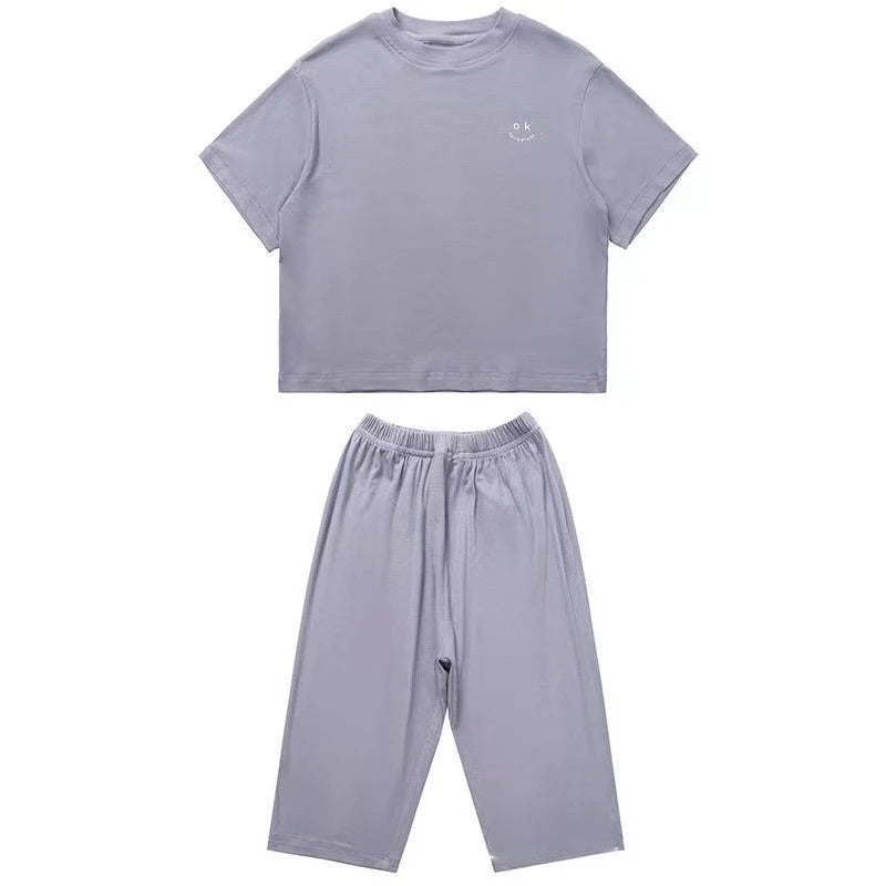 Baby 2PCS Pajama Set – Soft Modal Summer Clothes for Boys & Girls Ages 1–6 Years