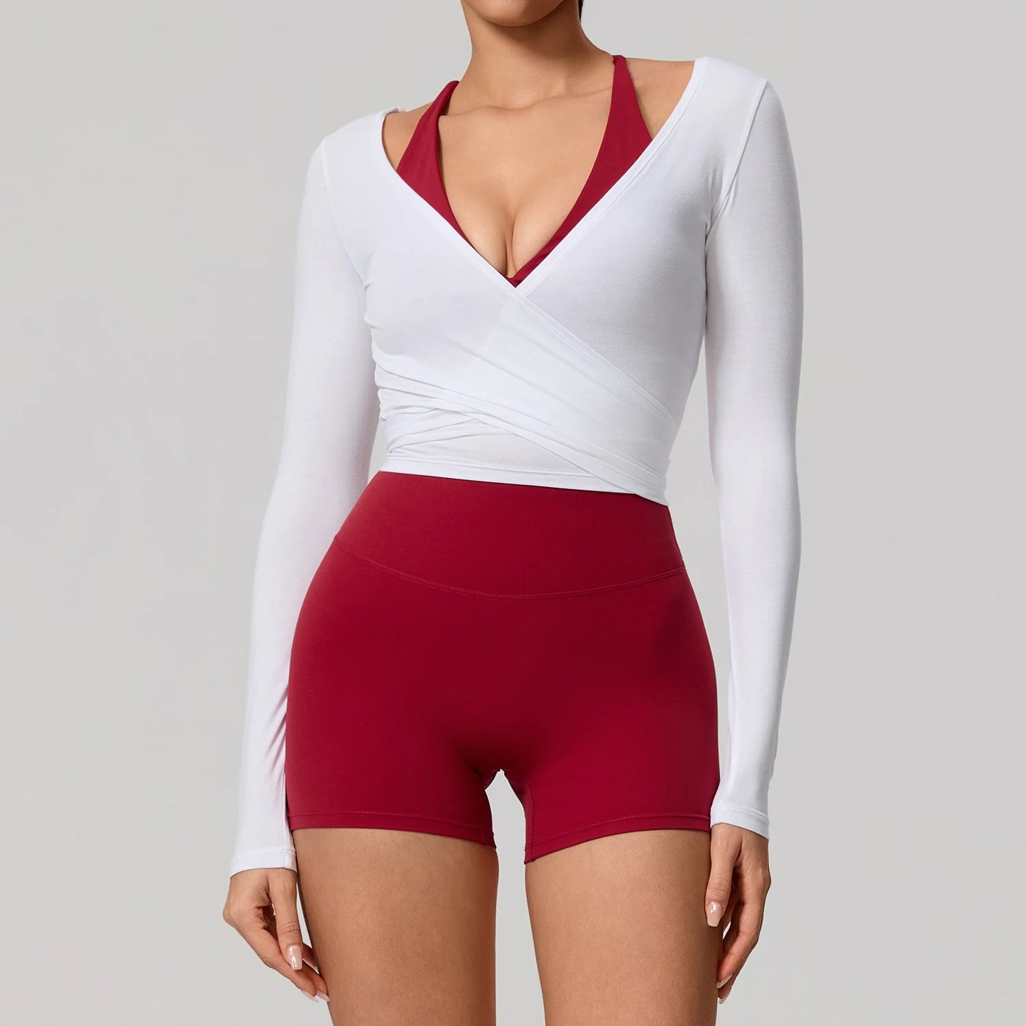 Women’s Long Sleeve Yoga Top – Quick-Dry Breathable Sportswear for Gym, Pilates, Dance & Ballet