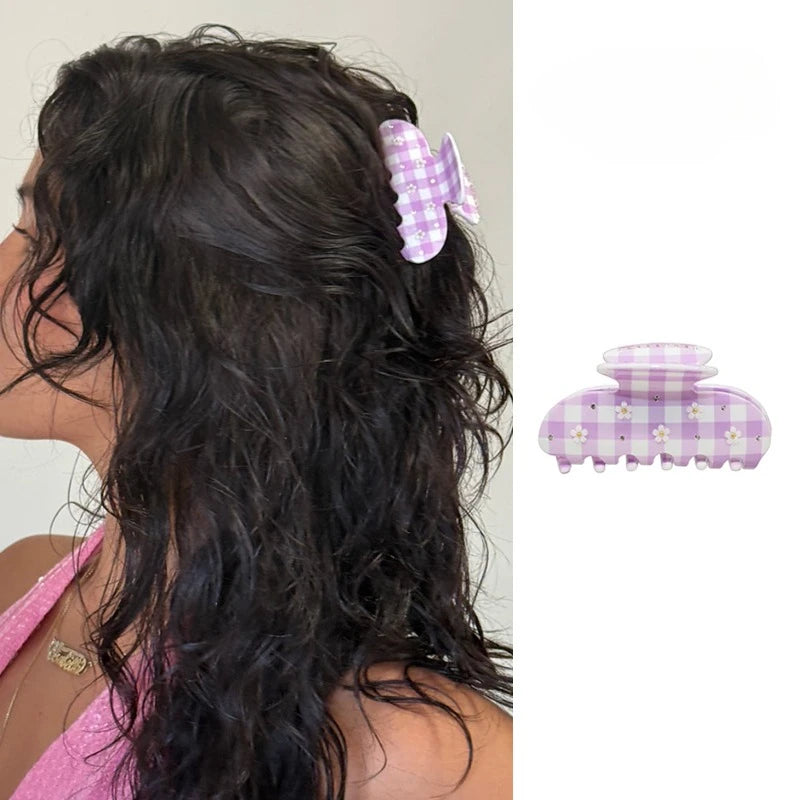 Pinzas para el pelo de cereza bonitas – Pinzas para el pelo de acetato con diamantes de imitación de frutas, flores y mariposas para mujeres y niñas | Accesorios para el pelo de moda Kawaii