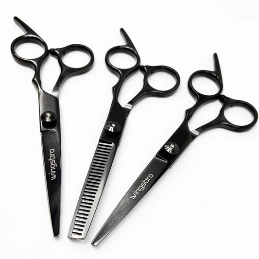 Professional Hair Cutting Scissors Set – Stainless Steel Barber & Salon Thinning Shears Kit for Home Hairdressing, Trimming & Styling