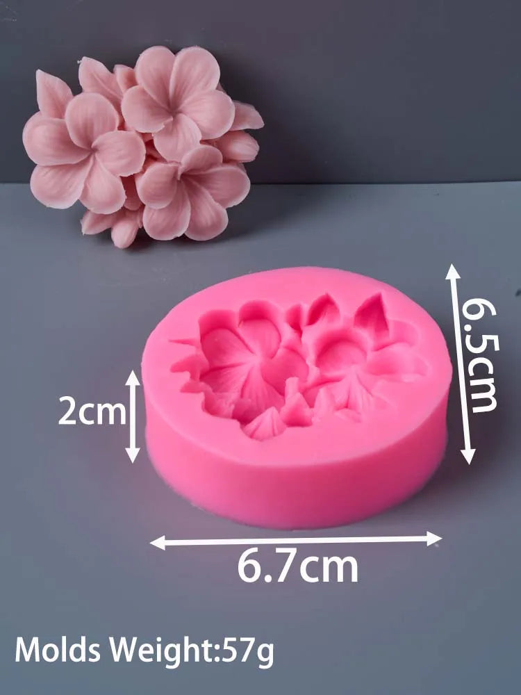 Moule en Silicone Fleur Frangipanier Gardénia – Moule Floral DIY pour Bougies en Cire de Soja, Savons Faits Main, Objets en Plâtre, Ornements en Résine et Décoration Intérieure