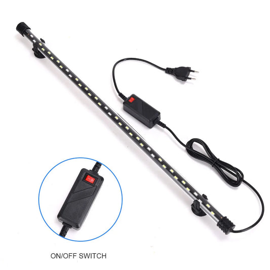 18-58cm Waterproof Aquarium LED Clip Light – 90-260V Submersible Fish Tank Lamp for Aquatic Plants, Underwater Decor & Plant Growth