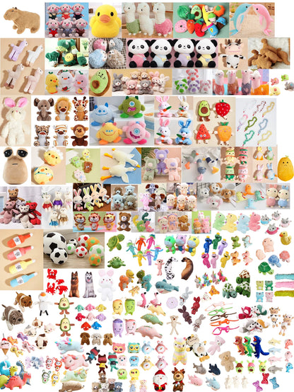 100PCS Random Plush & TPR Dog Toy Set – Knot Chew & Squeaky Toys for Teeth Cleaning, Teething, Chewing & Interactive Play