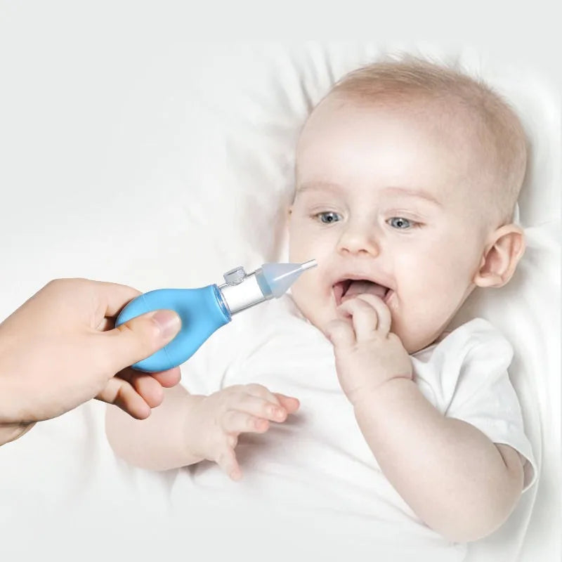 Aspirador Nasal de Silicona para Bebés – Limpiador Manual de Nariz para Lactantes y Niños Pequeños
