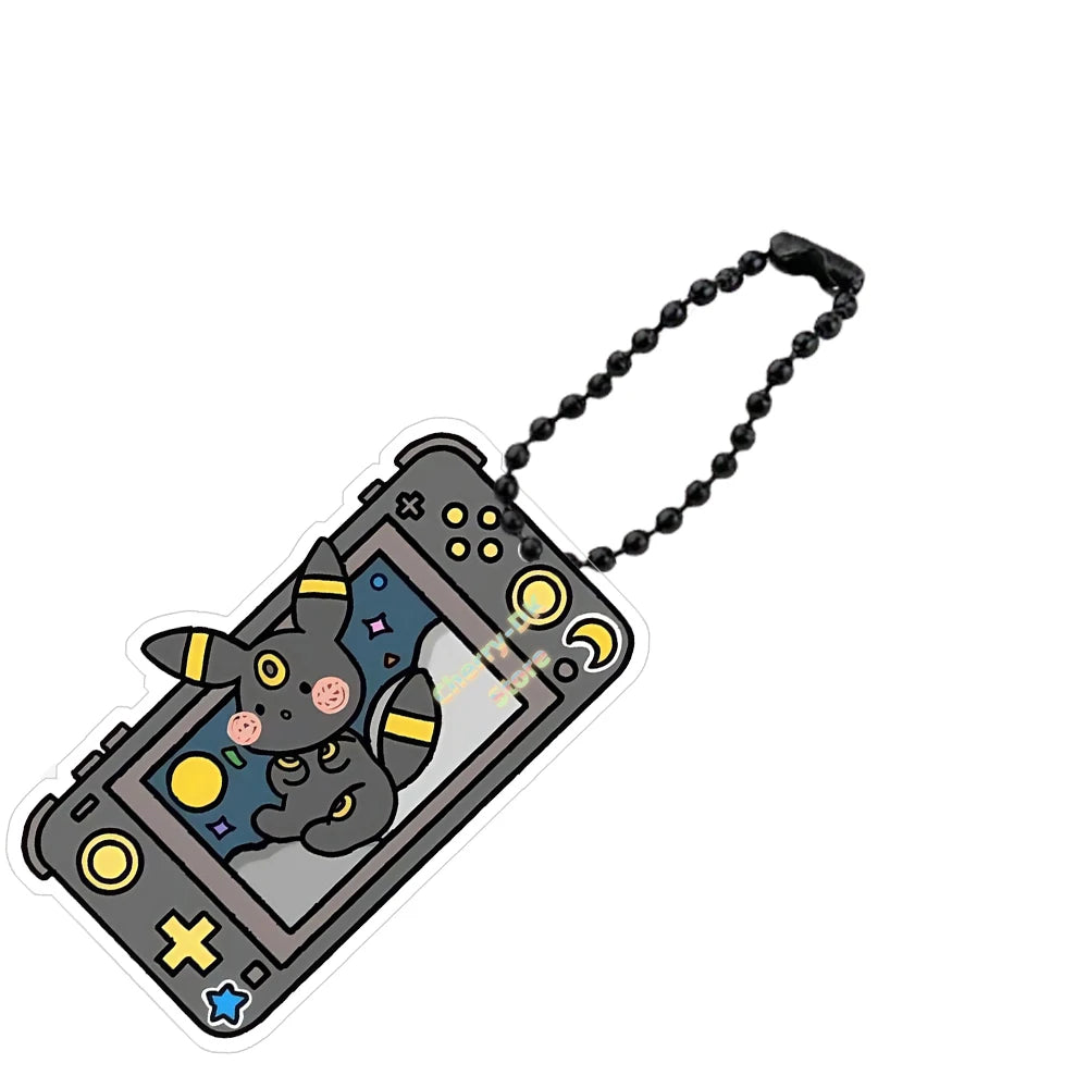 Pokémon Acrylic Keychain – Espeon, Umbreon, Leafeon & Snorlax Double-Sided Bead Chain Pendant