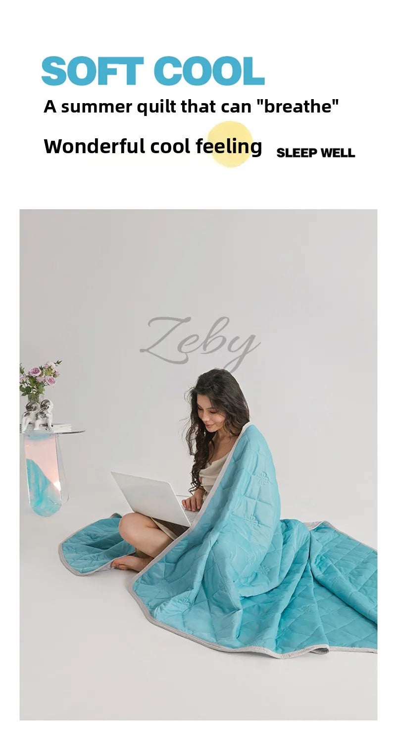 Manta Refrescante de Verano – Colcha Ligera y Transpirable para Cama con Comodidad de Aire Acondicionado