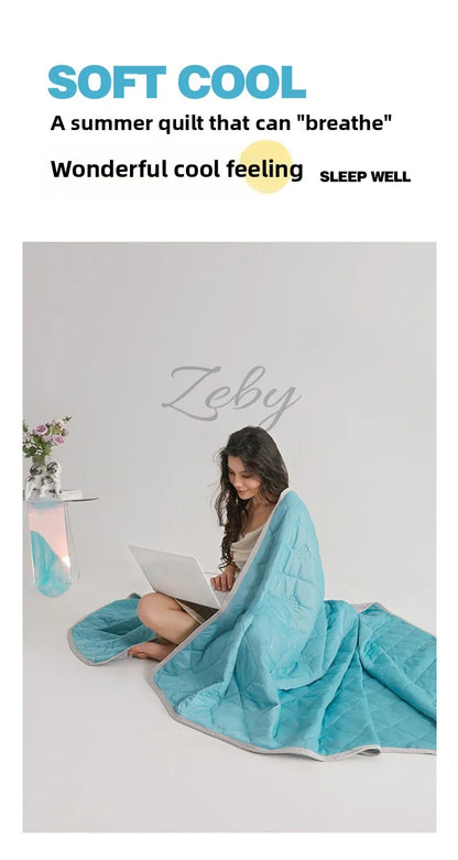 Manta Refrescante de Verano – Colcha Ligera y Transpirable para Cama con Comodidad de Aire Acondicionado
