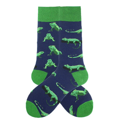 Funny Cotton Novelty Crew Socks – Alien, Planet, Shark, Dinosaur, Skateboard & Math Designs for Men & Women