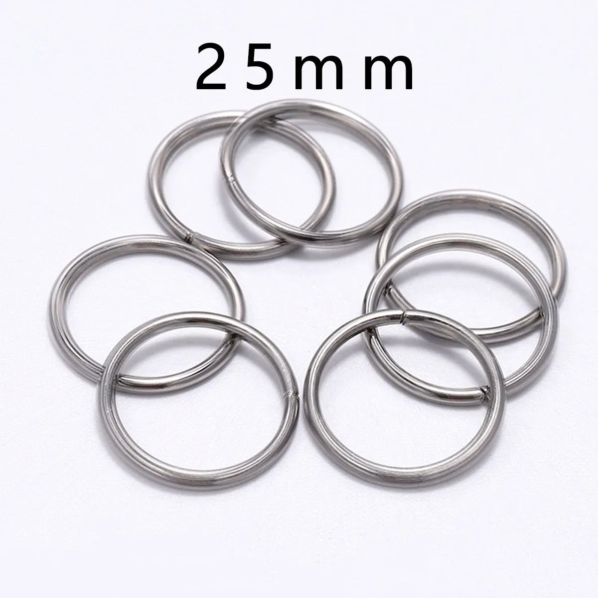 30 à 200 Anneaux de jonction fendus en acier inoxydable (3 à 25 mm) – Connecteurs à boucle ouverte pour la fabrication de bijoux, bracelets, colliers et loisirs créatifs
