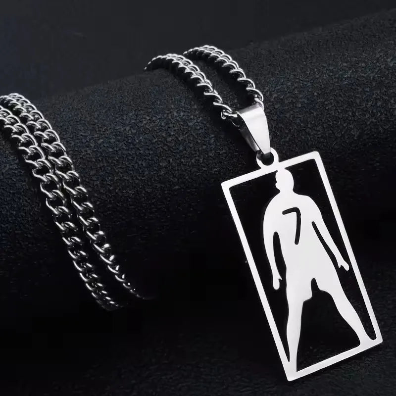 Pulsera de fútbol de acero inoxidable y silicona – Regalo para fans de Messi, Ronaldo y Neymar para hombres y niños