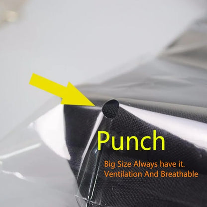 StoBag 100 sacs auto-scellants transparents pour vêtements – Sacs d'emballage en plastique transparent avec fermeture adhésive pour t-shirts, cadeaux, mariages et fêtes