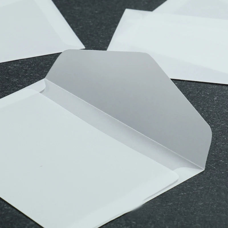 Lot de 50 enveloppes vierges translucides pour invitations, cartes postales, cartes de mariage, courriers professionnels et cartes cadeaux
