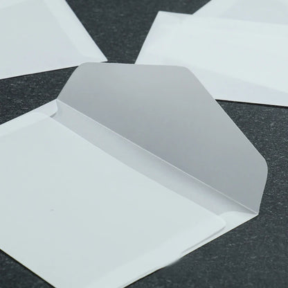 Lot de 50 enveloppes vierges translucides pour invitations, cartes postales, cartes de mariage, courriers professionnels et cartes cadeaux