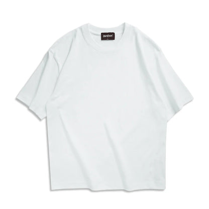 WAVLATII T-shirt unisexe oversize marron, décontracté d'été, streetwear coréen, haut basique uni pour femmes et hommes.