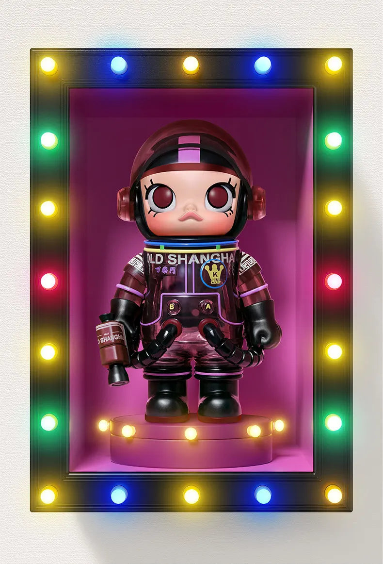 POP MART MEGA Space Molly 100% – Série 4e anniversaire – Boîte Mystère Figurines de Collection